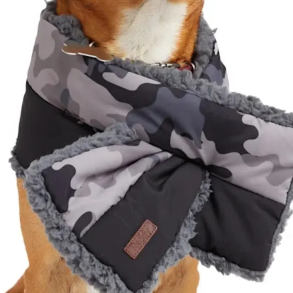 NWT Camo Sherpa dog scarf L/XL